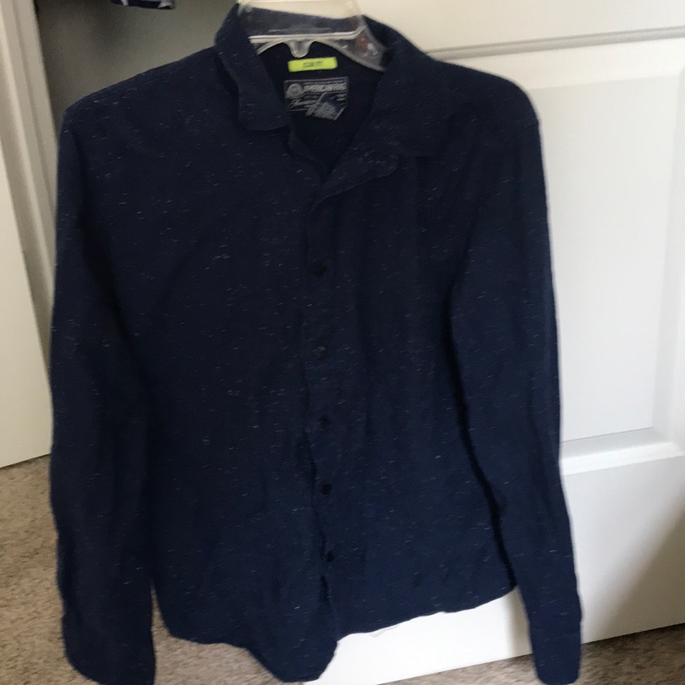 Blue long sleeve slim fit size M